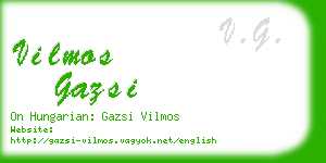 vilmos gazsi business card